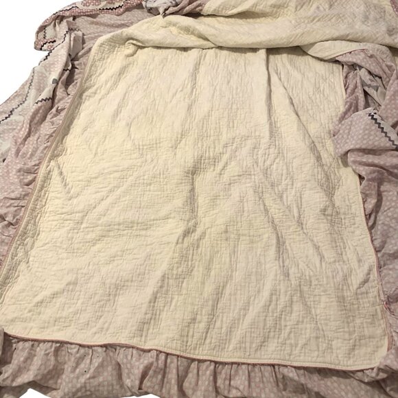 VTG Pink/White/Black Cat Argyle Bed Spread Made In USA By Heritage Quilts Inc. - Picture 2 of 6